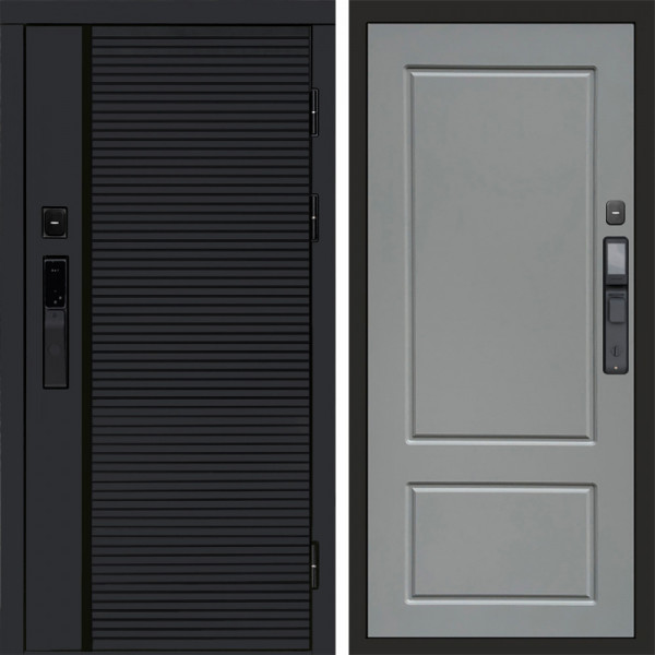 Входная дверь Termo-Door Смарт Black Line - Марсель Grey софт