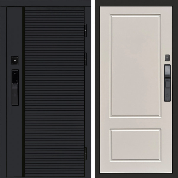 Входная дверь Termo-Door Смарт Black Line - Марсель Слоновая кость