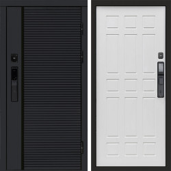 Входная дверь Termo-Door Смарт Black Line - Спарта белое дерево