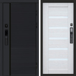 Входная дверь Termo-Door Смарт Black Line - Зеркало Триумф Царга лиственница 4500 / 5500