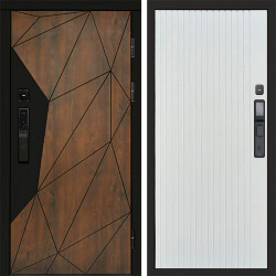 Входная дверь Termo-Door Смарт Геометрия - Flat Белый софт
