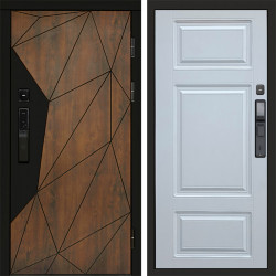 Входная дверь Termo-Door Смарт Геометрия - Лион Белый софт