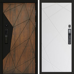 Входная дверь Termo-Door Смарт Геометрия - Лучи белый