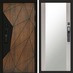 Входная дверь Termo-Door Смарт Геометрия - Зеркало лиственница
