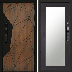Входная дверь Termo-Door Смарт Геометрия - Зеркало Триумф венге