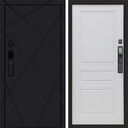 Входная дверь Termo-Door Смарт Лучи Black - Классика белый матовый