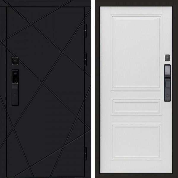 Входная дверь Termo-Door Смарт Лучи Black - Классика лиственница