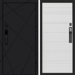 Входная дверь Termo-Door Смарт Лучи Black - Лучи White line