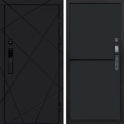 Входная дверь Termo-Door Смарт Лучи Black - Нео Black