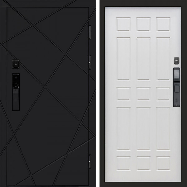 Входная дверь Termo-Door Смарт Лучи Black - Спарта лиственница
