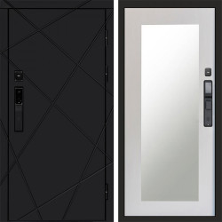 Входная дверь Termo-Door Смарт Лучи Black - Зеркало Триумф лиственница