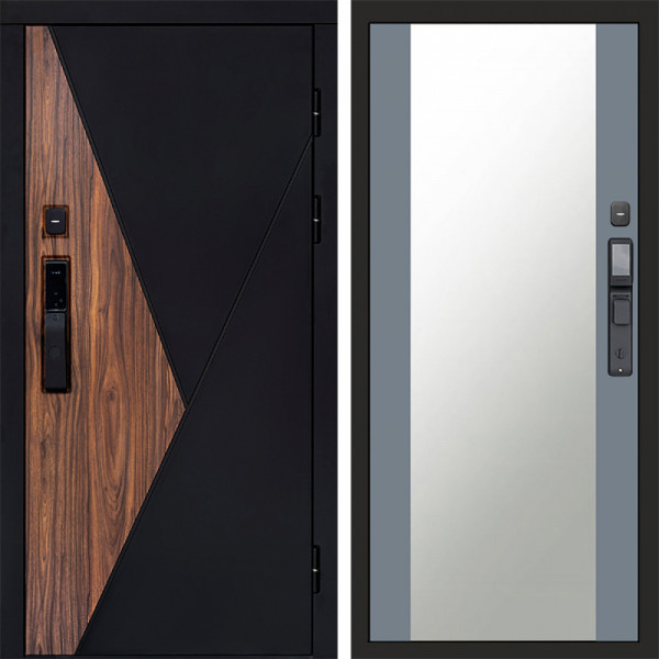 Входная дверь Termo-Door Смарт Матрикс - Зеркало Grey Софт