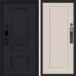 Входная дверь Termo-Door Смарт Орегон Black - Гранд Слоновая кость