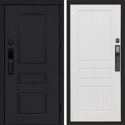 Входная дверь Termo-Door Смарт Орегон Black - Классика белое дерево