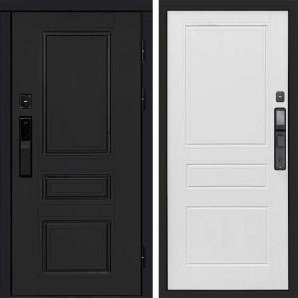 Входная дверь Termo-Door Смарт Орегон Black - Классика белое дерево