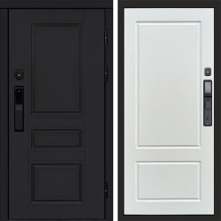 Входная дверь Termo-Door Смарт Орегон Black - Марсель Белый софт