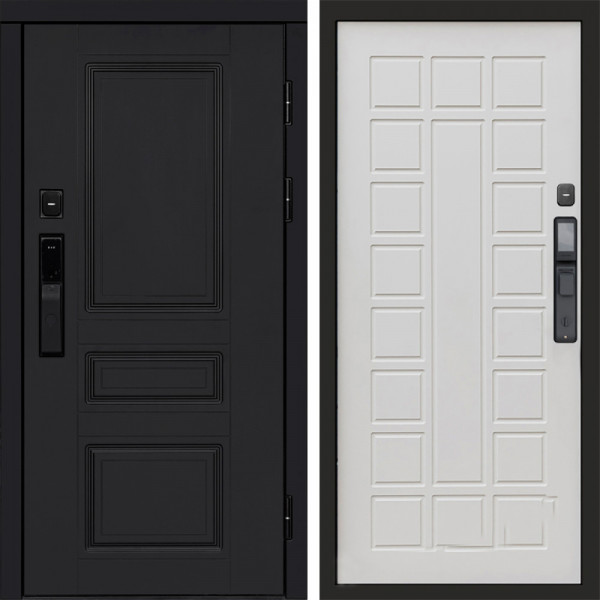Входная дверь Termo-Door Смарт Орегон Black - Престиж бежевый матовый