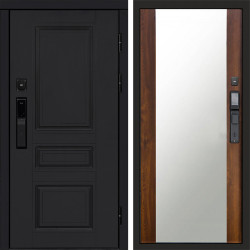 Входная дверь Termo-Door Смарт Орегон Black - Зеркало дуб