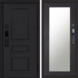 Входная дверь Termo-Door Смарт Орегон Black - Зеркало Триумф венге