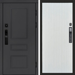 Входная дверь Termo-Door Смарт Орегон Графит - Flat Белый софт