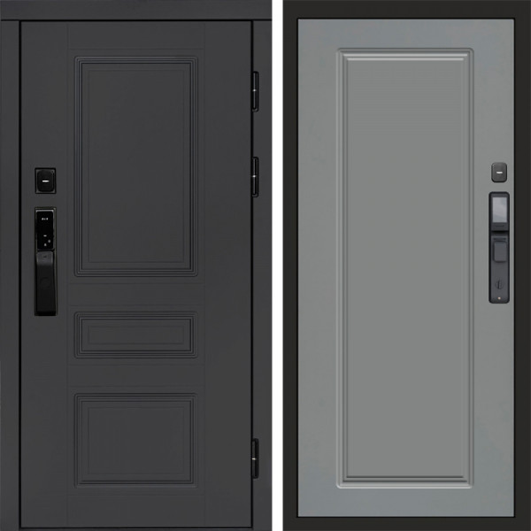 Входная дверь Termo-Door Смарт Орегон Графит - Гранд Grey софт
