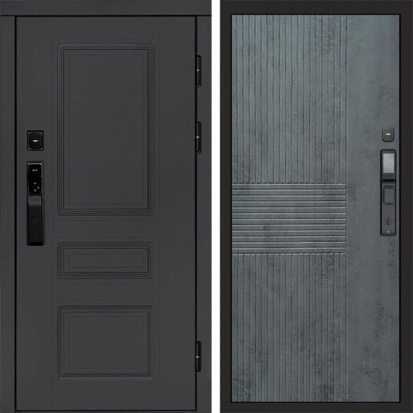 Входная дверь Termo-Door Смарт Орегон Графит - Мастино Бетон темный