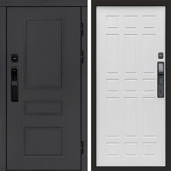 Входная дверь Termo-Door Смарт Орегон Графит - Спарта белое дерево