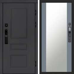 Входная дверь Termo-Door Смарт Орегон Графит - Зеркало Grey Софт