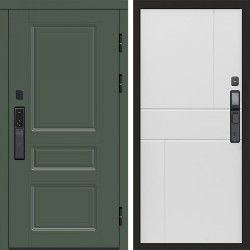 Входная дверь Termo-Door Смарт Орегон Green - Горизонт белый
