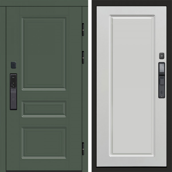Входная дверь Termo-Door Смарт Орегон Green - Гранд Белый софт