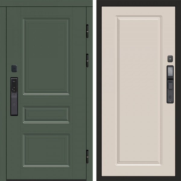 Входная дверь Termo-Door Смарт Орегон Green - Гранд Слоновая кость