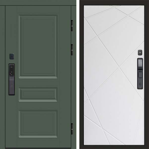 Входная дверь Termo-Door Смарт Орегон Green - Лучи белый