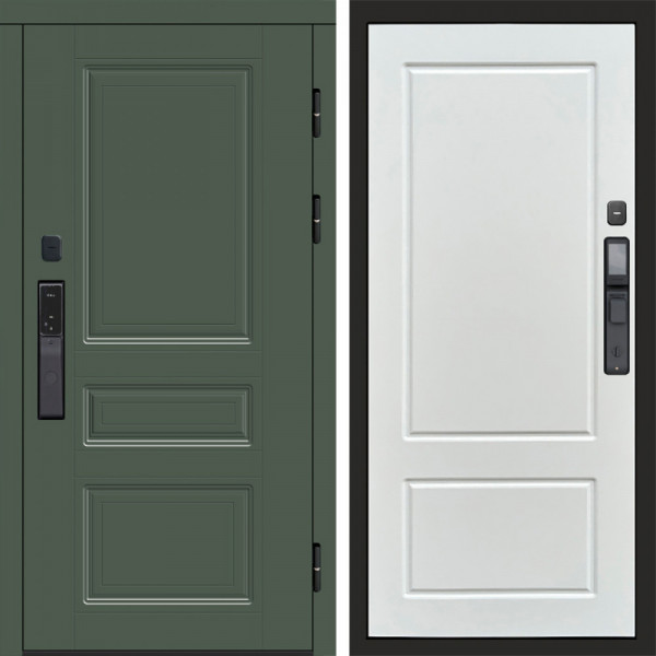 Входная дверь Termo-Door Смарт Орегон Green - Марсель Белый софт