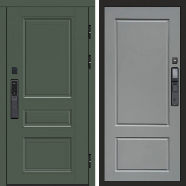 Входная дверь Termo-Door Смарт Орегон Green - Марсель Grey софт
