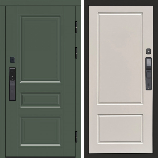Входная дверь Termo-Door Смарт Орегон Green - Марсель Слоновая кость