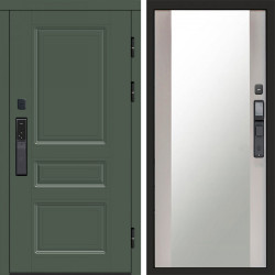 Входная дверь Termo-Door Смарт Орегон Green - Зеркало лиственница