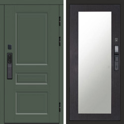 Входная дверь Termo-Door Смарт Орегон Green - Зеркало Триумф венге