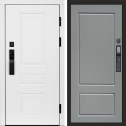 Входная дверь Termo-Door Смарт Орегон White - Марсель Grey софт