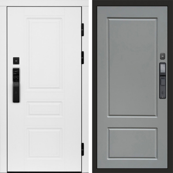 Входная дверь Termo-Door Смарт Орегон White - Марсель Grey софт