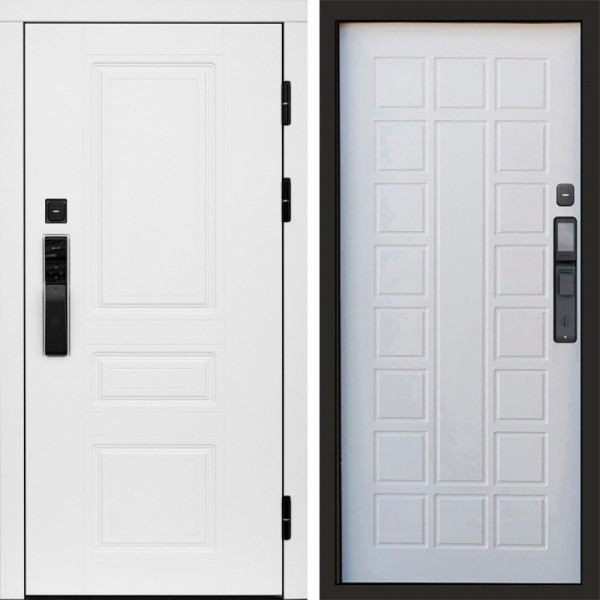 Входная дверь Termo-Door Смарт Орегон White - Престиж белое дерево