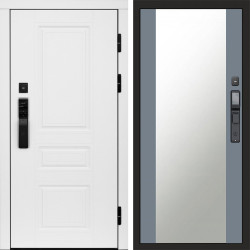 Входная дверь Termo-Door Смарт Орегон White - Зеркало Grey Софт