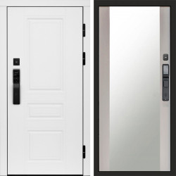 Входная дверь Termo-Door Смарт Орегон White - Зеркало лиственница