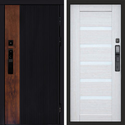 Входная дверь Termo-Door Смарт Престиж - Зеркало Триумф Царга лиственница 4500 / 5500