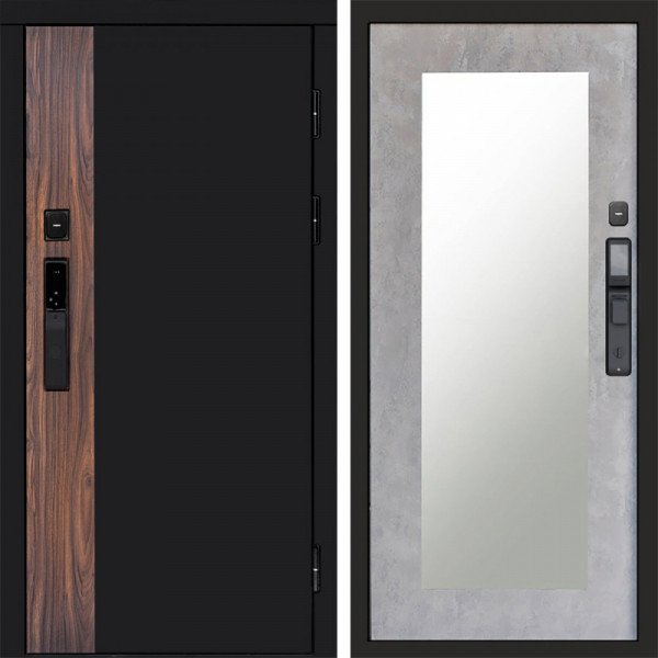 Входная дверь Termo-Door Смарт Тор - Зеркало Триумф бетон светлый