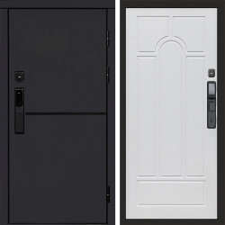 Входная дверь Termo-Door Смарт Тренд Black - Арка белое дерево