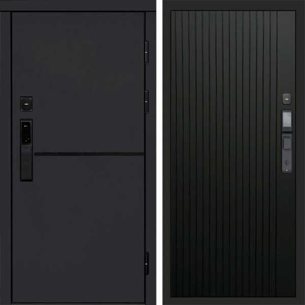 Входная дверь Termo-Door Смарт Тренд Black - Flat Черный кварц
