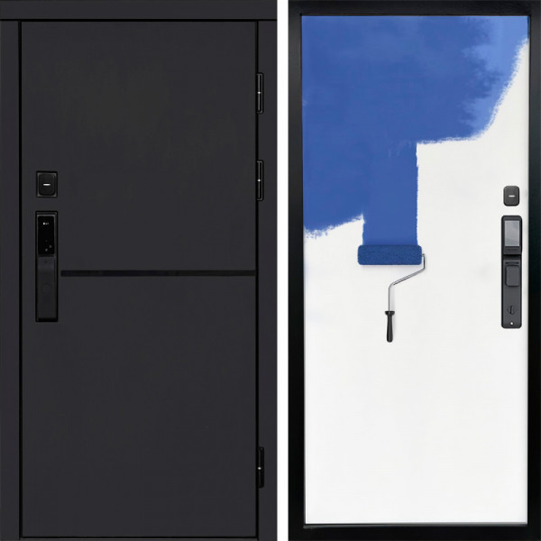 Входная дверь Termo-Door Смарт Тренд Black - Гладкая Панель Под Покраску Под покраску (грунт)