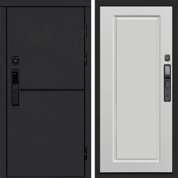 Входная дверь Termo-Door Смарт Тренд Black - Гранд Белый софт