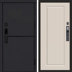 Входная дверь Termo-Door Смарт Тренд Black - Гранд Слоновая кость