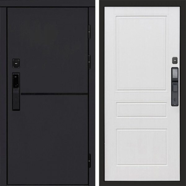Входная дверь Termo-Door Смарт Тренд Black - Классика белое дерево